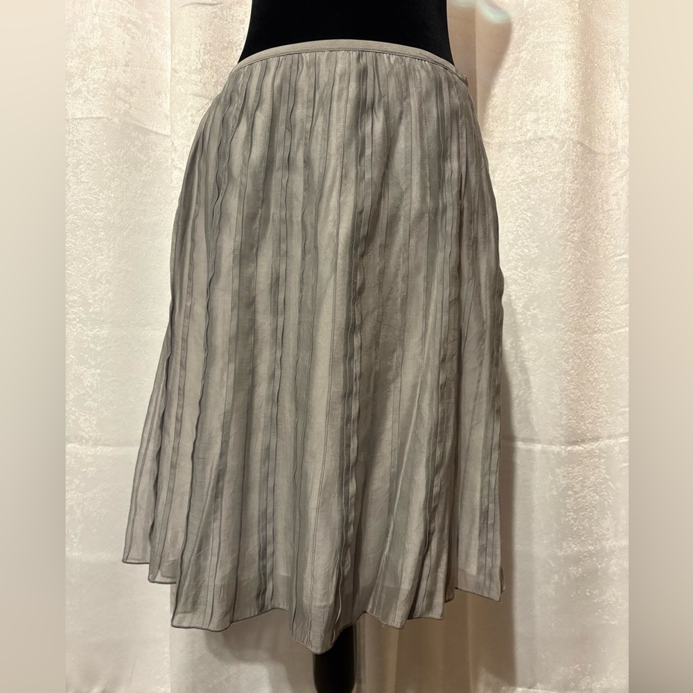NIC+ZOE Charcoal Striped Midi Skirt